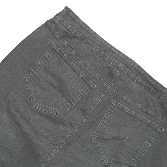 NYDJ Black Denim Skirt Size 16W 5-Pocket Fly Button Belt Loops Back Slit USA EUC - Picture 12 of 16